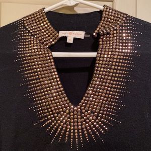 Tori Burch wool and metallic medallion tunic